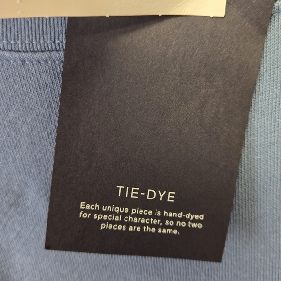 GAP Tie Dye Raglan Crewneck Sweatshirt Blue L - Picture 8 of 9